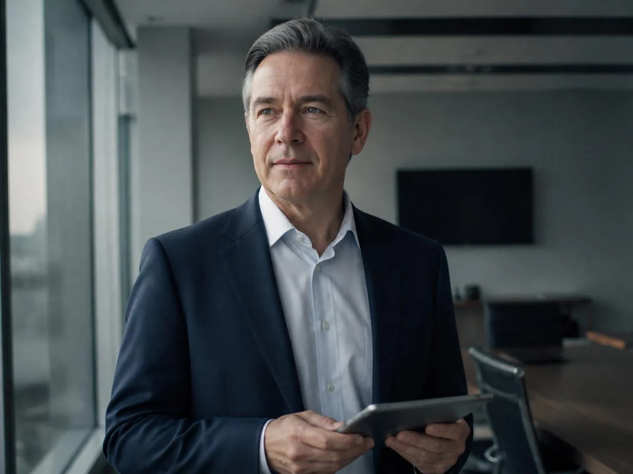 Executive in conversation